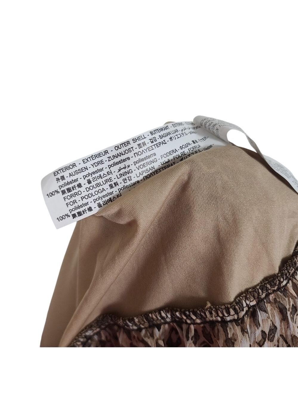 NWT Zara Animal Print Ruffle Side Zip Mini Skirt XS - Picture 6 of 6